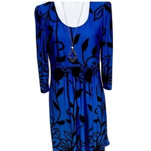 Blue and Black Dress